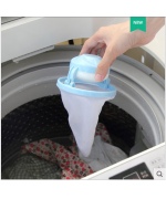 可拆款洗衣機清潔袋過濾袋濾除毛球袋-藍
