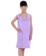 兒童款百變魔術浴巾浴裙-紫色